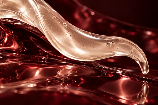 Textura del sèrum sobre vidre borgonya